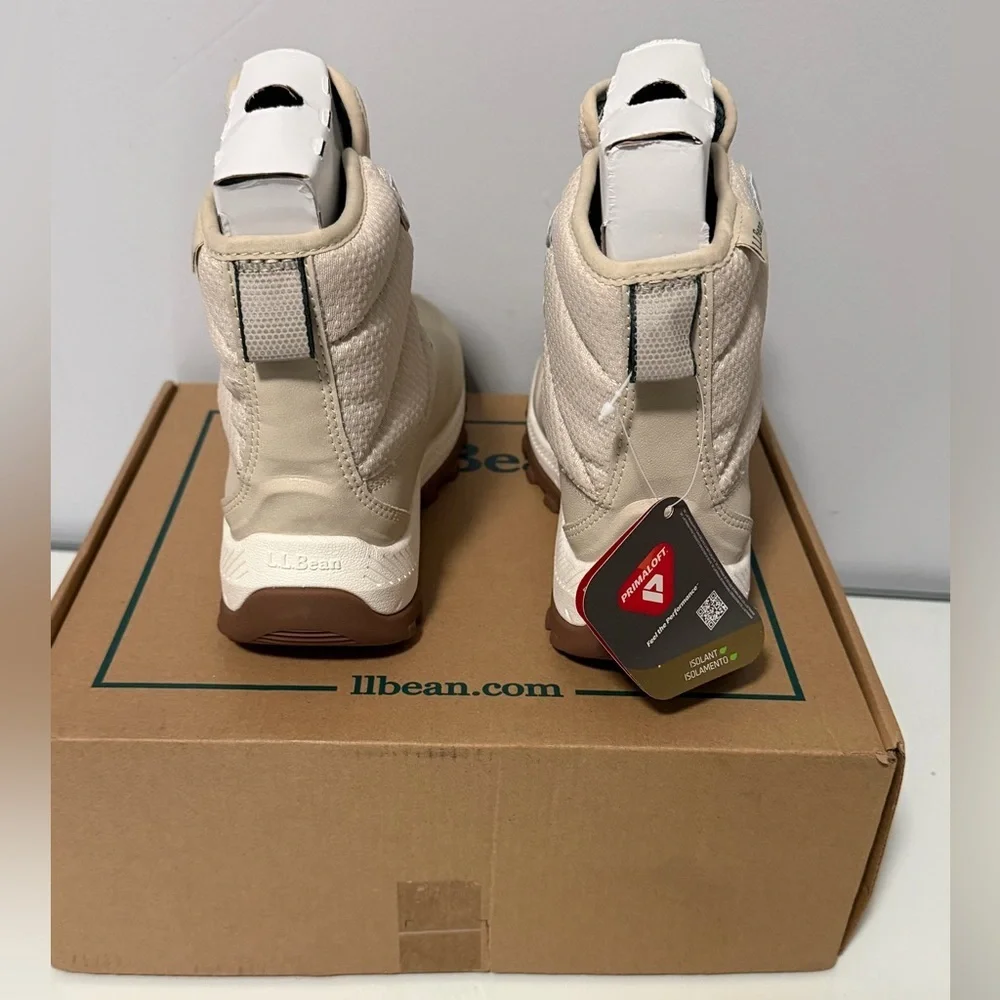 NEW  L.L. Bean Kids Boots in Cream and Brown